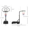 Height Adjustable Basketball Hoop, Stand