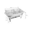 SOGA 4.5L Dual Tray Stainless Steel Chafing Food Warmer