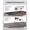 7ft Pool Table Combo Set, 3-in-1 Multi Game Billiards Tables with Dining Top and Ping Pong, 2 Benches for Storage and Accessories