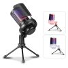 Gaming USB Microphone PC PS5, Condenser Mic, Quick Mute