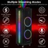 Portable Wireless Party Speaker Colorful Lights DJ PA System.