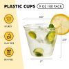 100 Pack 9 oz Gold Plastic Cups Tumbler, Disposable Cups