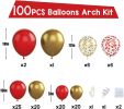 Red and Gold Balloon Arch Kit