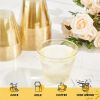 100 Pack 9 oz Gold Plastic Cups Tumbler, Disposable Cups