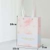 Marble Kraft Paper Gift Bags Boutique, Pink Party Favor Bags