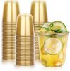 50 Pcs Gold Plastic Cups