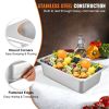 VEVOR 6 Pack Steam Table Pans 20.9 x 12.8 x 5.9 Inch Deep