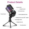 Gaming USB Microphone PC PS5, Condenser Mic, Quick Mute