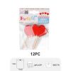 Glitter Red Heart Cake Toppers Picks