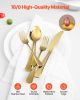 60-Piece Gold Silverware Set, Cutlery Set