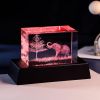 3D Crystal Elephant Decor Figurines Statue Gift