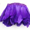 Costume Purple Goose Feathers Trim Fringe DIY Dress