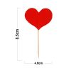 Glitter Red Heart Cake Toppers Picks