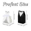 Wedding Favor Boxes with Ribbon Dress Tuxedo Candy