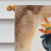 Black Labrador Retriever Thanksgiving House Flag Large Porch