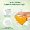 Compostable Clear Plastic Cold Cups, 100 Pack