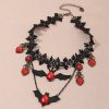 Theme Necklace Black Lace Gothic Choker Necklace