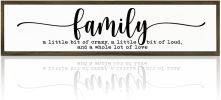 Family Signs Decor, Wood Framed Wall Decor Sign