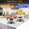4 Pack Round Chafing Dish Buffet Set