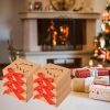 10 Pcs Christmas Gift Boxes with Bows Ribbon Kraft Paper