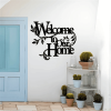 CIFbuy Aluminum Welcome Floral Wall Art Housewarming Gift