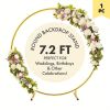 7.2FT Gold Round Backdrop Stand: Ideal for Weddings, Frame for Balloon Arches