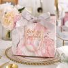 Pink Marble Kraft Paper Gift  Party Favor Bags Boutique Bags