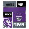 Official NBA Colorblock Silk Throw Blanket -  Sacramento Kings