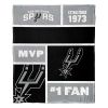 OFFICIAL NBA Colorblock Silk Throw Blanket San Antonio Spurs