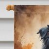 Border Collie Thanksgiving House Flag Large Porch Sleeve Pole