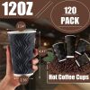 12 Disposable Coffee Cups - 120 Pack