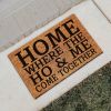 "Home Where The Ho & Me Come Together" Funny Coir Doormat
