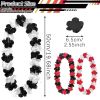 30 Pcs Racing Party Flower Leis Black White Red