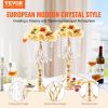 VEVOR 12PCS 49cm/19.3' Tall Crystal Wedding Flower Stand Vase