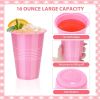 Disposable Plastic Cups 16 Oz Solid Color Drinking Cups