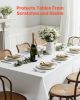 VEVOR White Tablecloths for Rectangle Tables