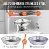 VEVOR 2-Pack Round Chafing Dish Set with Pan Glass Lid Fuel Holder