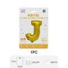 40cm* 12pcsLarge Gold Letter J Balloons
