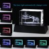 3D Crystal Elephant Decor Figurines Statue Gift