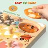 Easter Wooden Puzzles for Toddlers, 8 Pcs Egg Puzzle