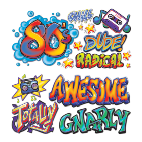 Props(Multiple Themed Designs Available) (Design: 80's Graffiti Props)