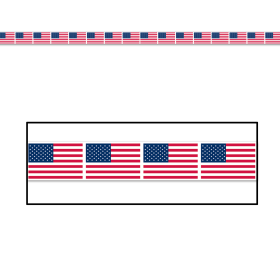 Poly(Multiple Themed Designs Available) (Design: American Flag Party Tape)