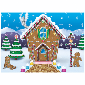 Fabric Backdrop Insta-Theme (Theme: Christmas/Winter, size: 5' x 7')