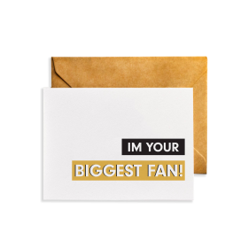 Encouragement Card (Cover Saying: I'm Your Biggest Fan Motivational, size: 4.25 x 5.5 in)