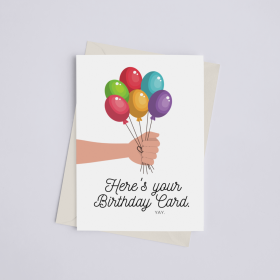 Here's Your Birthday Card, Yay - Greeting Card (size: Pack of 1)