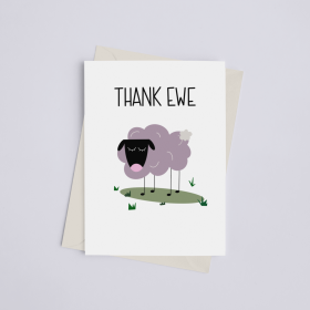 Thank Ewe - Greeting Card (size: 1 Card)