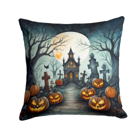 More Spooky Halloween Throw Pillow (size: 14Hx14W194030776186)