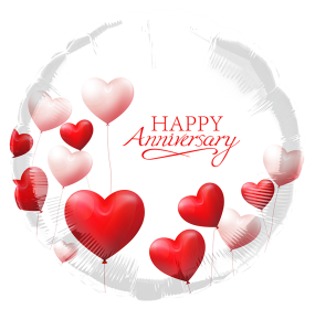 Anniversary Mylar Balloon (Option: 110801, size: 18")