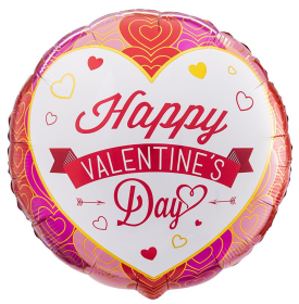 Valentine Mylar Balloon (Color: 115004, size: 18")
