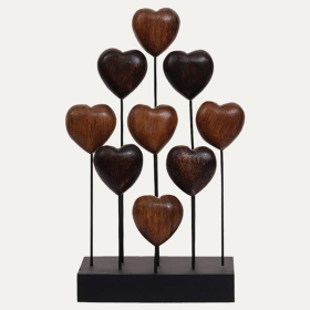 Handmade Wooden Sculpture (Color: BROWN)